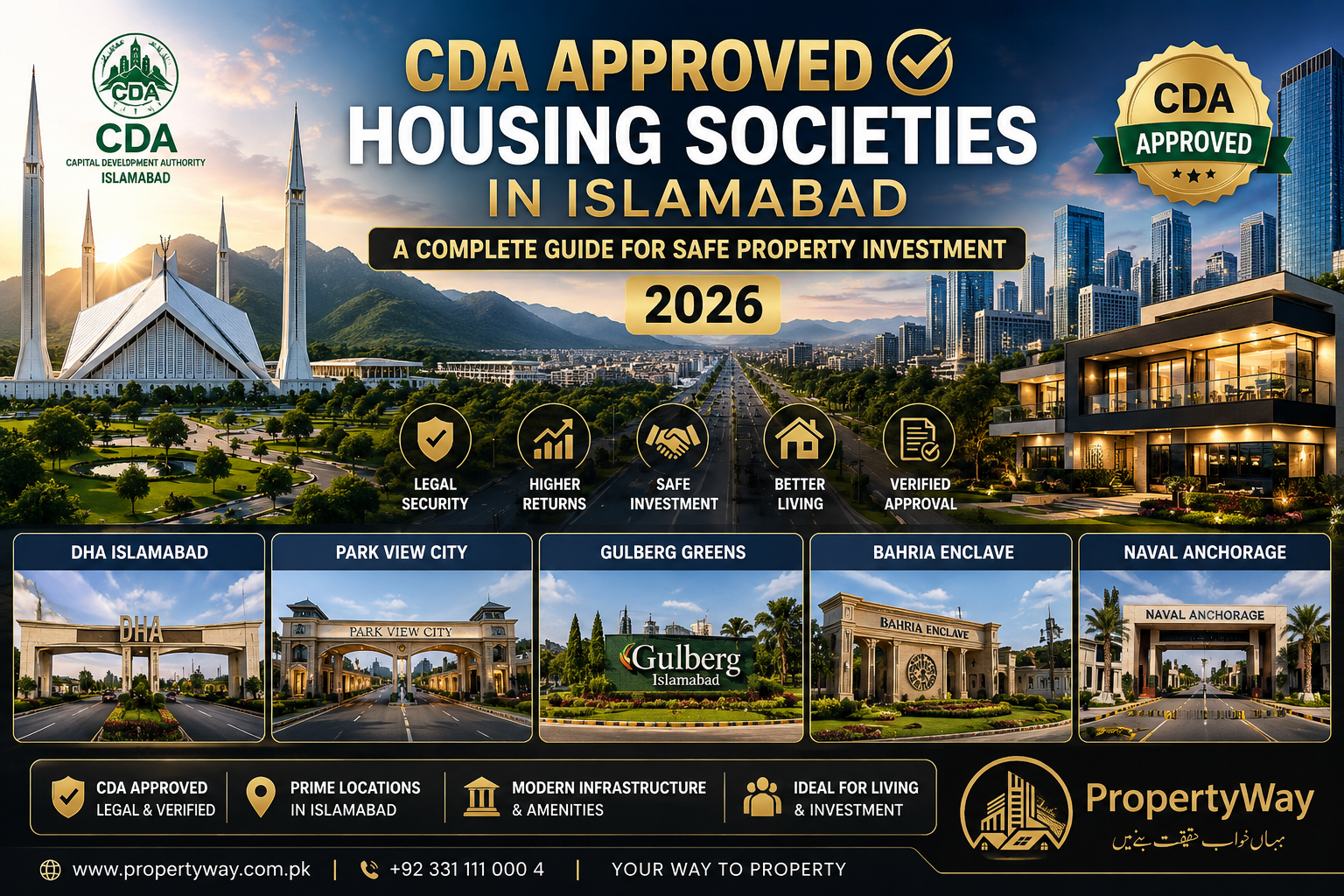 CDA Approved Housing Societies in Islamabad: A Complete Guide for Safe Property Investment